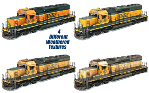 BNSF H1 SD40-2 6854-6867 - Image 3