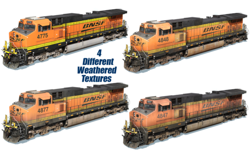 BNSF C44-9W 4772-4877 (H3 Paint) - Image 3
