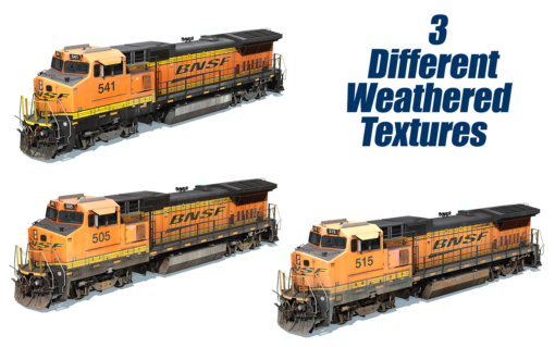 BNSF H3 B40-8W 500-599 - Image 3