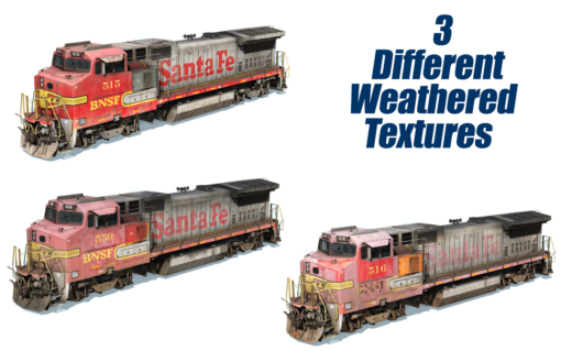 BNSF (EX-ATSF) B40-8W 500-599 - Image 3