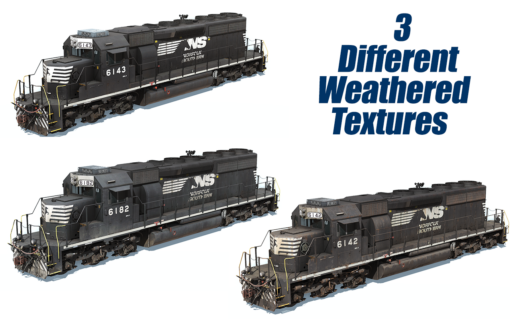 NS Hump Pack (SD40-2 6139-6188 + NS RPU6 Slug) - Image 2